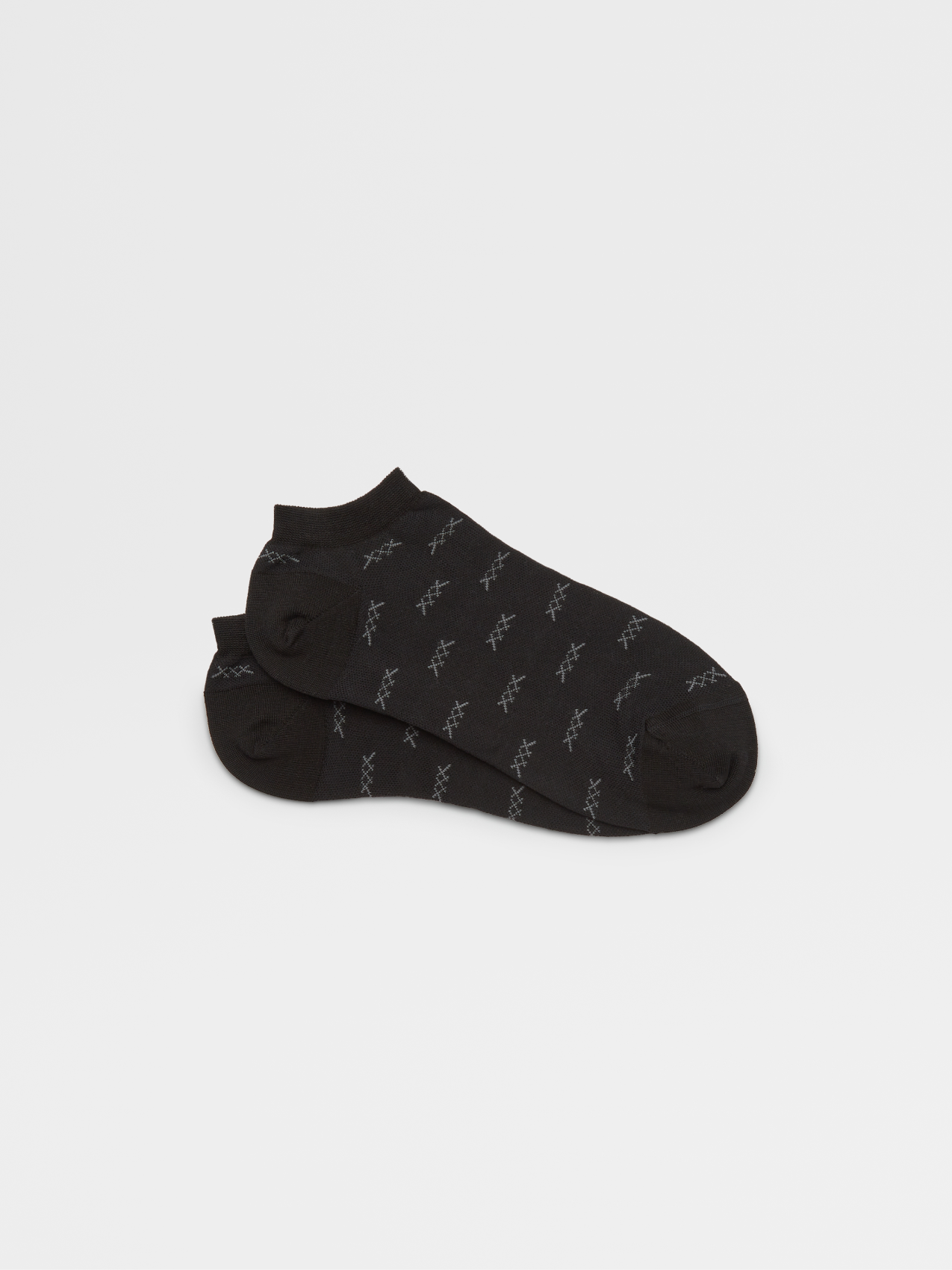 Black Cotton Blend Iconic Triple X Sneaker Socks